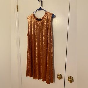 Womens Poof New York Sleeveless Shirt Dress Shift Size 3X Velvet